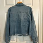 Baccini Women’s Denim Jean Jacket Rough Hem Size XL Photo 1