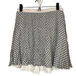 WAYF Black & White Floral Lightweight Layered Lined Mini Skirt Women Sz L Photo 1