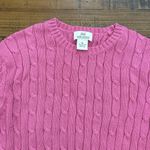 Brooks Brothers 346  Sweater Mercerized Cotton Pink Cable Knitted Women's Medium Photo 1