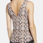 Leith Brown Snake Print Tank Top Photo 1