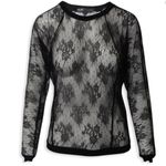 Maje  black shirt lace shirt small‎ layering undershirt Photo 1