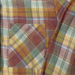 Plaid flannel hoodie with a relaxed fit Size L Orange Size L Photo 3