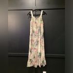 Soft Surroundings  Pastel Floral Layered chiffon cottagecore maxi Midi dress Photo 4