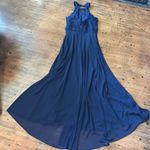 Lulu’s Dance All Evening navy lace M elegant semi formal maxi dress Blue Size M Photo 4