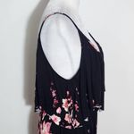 H&M Black and Pink Floral Maxi Dress Size Medium Maxi Boho Dress Photo 5