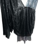 Michael Costello NEW NWT  X REVOLVE Evangeline Mini Dress In Black & Pewter Photo 8