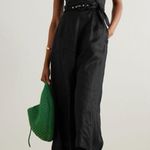 Zimmermann Golden Belted Linen Jumpsuit Black Size US 4 NWT 5036USS245 Photo 5