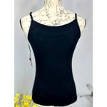 Saks 5th Avenue  Basic Scoop Neck Cami Black Stretch XS Photo 5