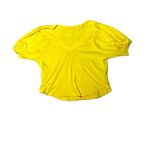 Free People we the free yellow gold open back puff sleeve crop top large Photo 1