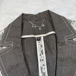 Bebe Cropped Lace Blazer / Jacket XS - Grey White Photo 3