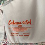 Cabana Del Sol women's size large pink and green strapless stretch bikini top Photo 8