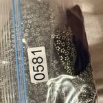 1.STATE Floral Balloon Sleeve Blouse Sz MED Black Glitter Gold Holiday Party Photo 12