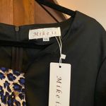 3/4 Sleeve Royal Blue, taupe and black leopard shift dress Size 5X Photo 3