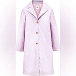 New NWT $495 Jane Post Iconic Light Slicker Rain Coat Trench Womens M Blush Pink Size M Photo 2