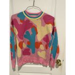 Fate Anthropology Sweater Abstract Multicolor Small 100% Cotton Photo 1