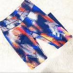 Athleta Abstract Print Capri Crop Leggings Size XS Multicolor High Rise Stretch Photo 0