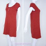 Free People red and yellow stripes wool cotton blend sweater dress, XS Photo 2