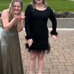 Green Satin Prom / Bridesmaid Dress Size M Photo 3