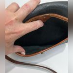 Dooney & Bourke 80’s Essex Navy & British Tan large size handbag long strap Photo 4