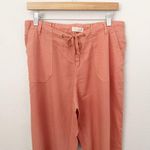 Just living | Linen-look Cotton Blend Wide Leg Pull On Pants Coral Pink | Medium Photo 1