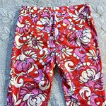 Trina Turk ♨️ Moss 2 Ankle Pants – Vibrant Red Multicolor Size 8 Photo 4