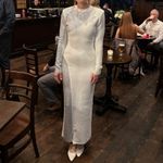 Karen Millen Elegant White and Silver Women's Dress Photo 4