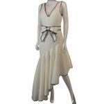 Badgley Mischka High-Low AsymmetricalGown with embroidered Trimming Scuba 8 Photo 9