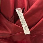 Lucy in the Sky Women’s Satin Mini Wrap Dress Size Small Red Christmas Party Photo 2