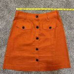 Banana Republic  Orange Linen Skirt Photo 2
