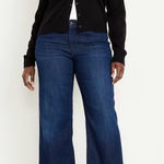 Old Navy  New Womens Plus High Waisted Wow Wide Leg  Dark Rinse Jeans 16 Photo 0