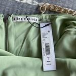 Alice + Olivia NWT Harmony Chain Strap Drapey Slip Mini Dress Size 2 Green Photo 6