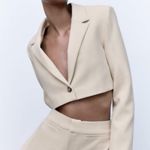 ZARA  Crop Beige Business Blazer  Photo 0