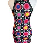 H&M crochet mini dress multicolor square boho festival coverup hippie swimwear Photo 3