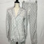 Soft Surroundings  Gray Devine Flannel Pajama Lounge Set Sz XS Knit Photo 0