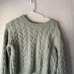 Jessica Simpson Cable Knit Sweater Green Pullover Soft Coquette Fisherman Photo 1