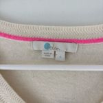 Boden 100% Cashmere V Neck Sweater Cream Navy Blue Polka Dot Preppy Feminine White Photo 2