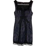 Anna Sui Tea Mini Dress Lace Detail Bowtie Square Neck Sleeveless Fully Lined 0 Photo 3