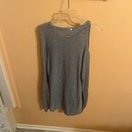 Michelle Mason Cold Shoulder Sequin Sweater in Light Blue Photo 9