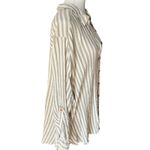 Jane + Delancey 3X Button Down Striped Shirt Long Sleeve Pocket Top Casual Gray Photo 2