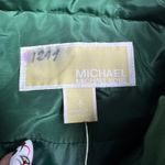 Michael Kors Quilted Puffer Vest Green Zip Front Logo Charm Womens Size Small Photo 4