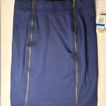 XOXO Navy Skirt with Gold Zippers XL Photo 0