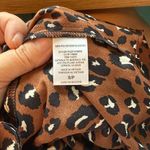 Pleione  Leopard Print Button-Down Blouse Mocha‎ Color Size S Photo 6
