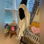 Women’s EUC Go by GoSilk Cap Sleeve Layered Flowy High Lo Silk Cap Sleeve Top L Blue Size L Photo 7