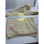 Unisex Medium Tan Easter Theme Long Sleeve Pullover Hooded Sweatshirt Brown Photo 6