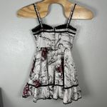Hot Topic  Dress Medium Floral Music Corset Pinup Goth Fairy Grunge Whimsigoth Photo 4