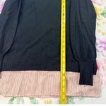 Adrianna Papell  Black Pink Polka Dot‎ Layered Sweater Size S Photo 2