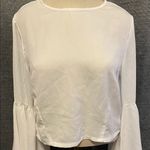 True Destiny  white long bell sleeve blouse in large Photo 0