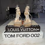 Jimmy Choo Azia 95 Platinum Ice Dusty Glitter Stiletto Sandals Pumps Photo 2