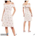 Belle Badgley Mischka  Nori Off Shoulder Floral Scuba Dress Photo 1
