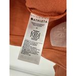 Athleta  Sweatshirt Women MEDIUM NWT Orange Sunbaked Clay Retroterry Polo Photo 7